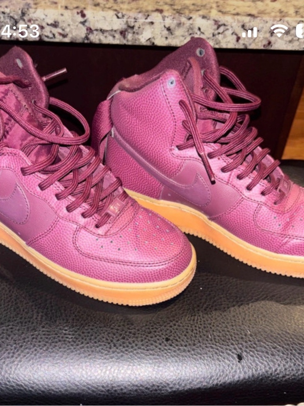 Nike Women’s High-Top Sneakers in Plum with Gum Sole